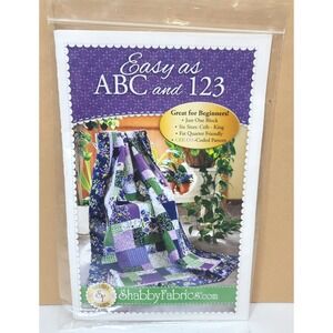 Shabby‎ Fabrics Easy as ABC and 123 Quilt Pattern Jennifer Bosworth SF48555 New